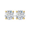 14 Karat Yellow Gold 0.25 Carat Lab Made Diamond Stud Earrings
