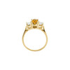 Golden Citrine Ring in 14 Karat Yellow Gold Citrine and 0.40 Carat Diamond Ring