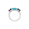 Genuine Turquoise Ring in Turquoise and Onyx Accented Ring