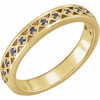 Genuine Sapphire Ring in 14 Karat Yellow Gold Genuine Sapphire Stackable Ring  .