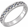 Genuine Sapphire Ring in Platinum Genuine Sapphire Stackable Ring  .