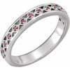 Pink Tourmaline Ring in Platinum Pink Tourmaline Stackable Ring .