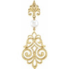 14 Karat Yellow Gold Akoya Pearl Pendant.