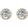 14 Karat Yellow Gold 0.33 Carat Lab Made Diamond Earrings