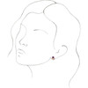 Genuine Amethyst Earrings in 14 Karat Rose Gold Amethyst & 1/8 Carat Diamond Earrings      .