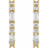 14 Karat Yellow Gold 0.20 Carat Lab Made Diamond Hoop Earrings