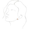 14 Karat Rose Gold 0.33 Carat Lab Made Diamond Floral Earrings