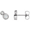 14 Karat White Gold 1 Carat Lab Made Diamond Earrings