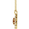 14K Yellow Natural Citrine & 5/8 CTW Natural Diamond Halo-Style 16-18" Necklace.