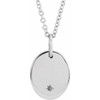 14 Karat White Gold Oval Starburst Necklace 11x9mm, 16 Inch - $916