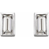 Sterling Silver 1/5 CTW Natural Diamond Bezel-Set Earrings