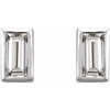 Sterling Silver 1/5 CTW Natural Diamond Bezel-Set Earrings