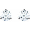 White Lab-Grown Diamond Earrings in 14 Karat White Gold 1 1/2 Carat Lab-Grown Diamond Stud Earrings.