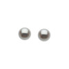 14 Karat White Gold Cultured White Freshwater Pearl Earrings.
