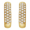 14K Yellow 1/3 CTW Lab-Grown Diamond Hoop Earrings.