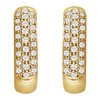14K Yellow 1/3 CTW Lab-Grown Diamond Hoop Earrings.