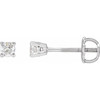 Natural Diamond Earrings in Platinum 1/4 Carat Diamond Stud Earrings