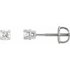 White Diamond Earrings in 14 Karat White Gold 1/3 Carat Diamond Stud Earrings.