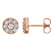 Shop 14 Karat Rose Gold 0.50 Carat Diamond Earrings.