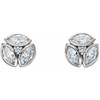14 Karat White Gold 0.50 Carat Diamond Earrings.........