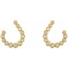 14 Karat Yellow Gold 0.25 Carat Diamond Earrings..