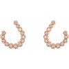 Shop 14 Karat Rose Gold 0.25 Carat Diamond Earrings.
