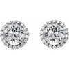 White Diamond Earrings in 14 Karat White Gold 1/3 Carat Diamond Earrings.