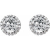 Natural Diamond Earrings in Platinum 1/3 Carat Diamond Earrings.