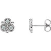 Natural Diamond Earrings in Platinum 1/5 Carat Diamond Earrings            