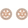 14 Karat Rose Gold 0.25 Carat Diamond Earring Jackets