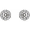 14 Karat White Gold 0.20 Carat Diamond Earring Jackets.