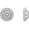 Platinum 0.20 Carat Diamond Earring Jackets.