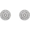 Platinum 0.20 Carat Diamond Earring Jackets.
