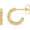 Diamond Earrings in 0.05 Carat .01 Carat Diamond Vintage-Inspired Hoop Earrings