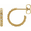 Diamond Earrings in 0.06 Carat .06 Carat Diamond Sculptural Hoop Earrings.