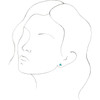 14 Karat Yellow Gold Rainbow Moonstone 3 Stone Cabochon Earrings