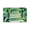 Faceted Gem - Green Sapphire Baguette - 1.53 carats - 7.6 x 4.7mm