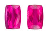 Matched Pair Pink Tourmaline - Cushion Cut - Pink - 17.7 carats - 15.2 x 10.4mm