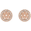 14 Karat Rose Gold 0.20 Carat Diamond Earring Jackets.