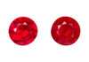 Stud Rubies Matched, 0.74 Carat Pretty Rubies, Round Shape, 4.3 mm