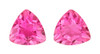 1.35 Carat Loose Pair of Pink Tourmalines, Trillion Cut, 6.2 mm