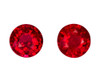 0.60 Carat Pretty Red Clean Pair of Ruby Gemstones in Round Shape 3.9 mm Size