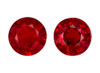 Ruby Pair - Round Cut - Bright High Color - 2.02 carats - 6.0mm, CD Certed