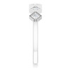 Genuine Diamond Ring in Sterling Silver 1/8 Carat Diamond Stackable Ring   .