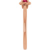 14K Rose Natural Ruby Solitaire Rope Ring
