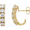 14K Yellow 1 1/2 CTW Lab-Grown Diamond Hoop Earrings