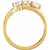 14K Yellow 1 CTW Lab-Grown Diamond Three-Stone Ring
