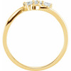 14K Yellow 1/2 CTW Lab-Grown Diamond Three-Stone Ring