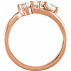 14K Rose 1 CTW Lab-Grown Diamond Three-Stone Ring