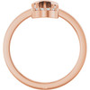 14K Rose 1/10 CTW Natural Diamond Paperclip-Style Ring 